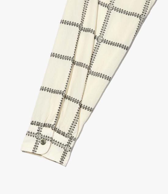  엔지니어드가먼츠 셔츠 엔지니어드 가먼츠 바리 CP 스퀘어 자수 셔츠 - ENGINEERED GARMENTS