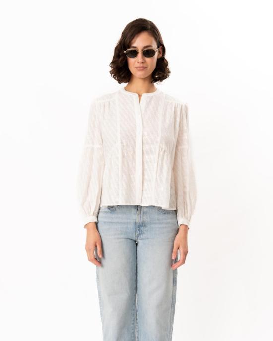  쇼산나 블라우스 쇼샤나 플린 탑 옵틱 화이트