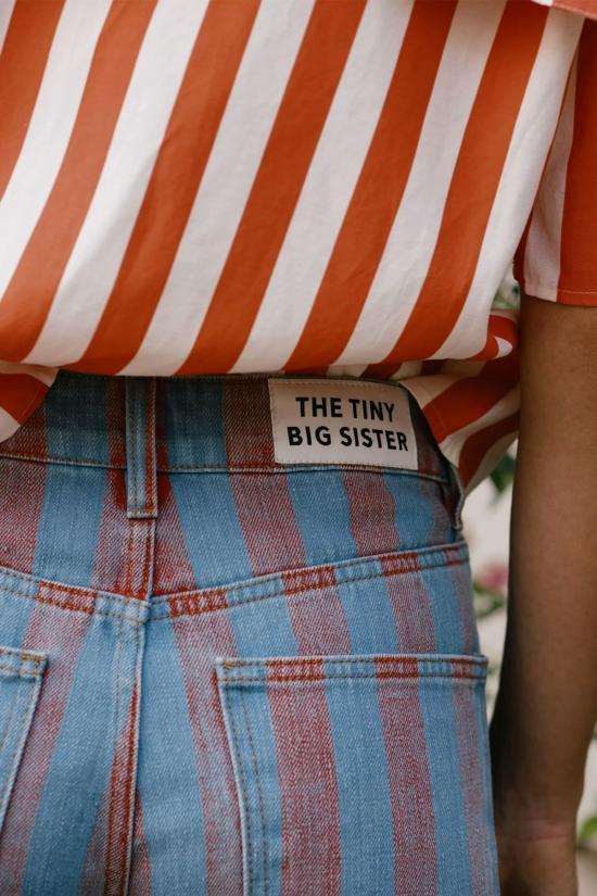  The Tiny Big Sister 데님 팬츠 타이니 빅 시스터 마루 스트라이프 진