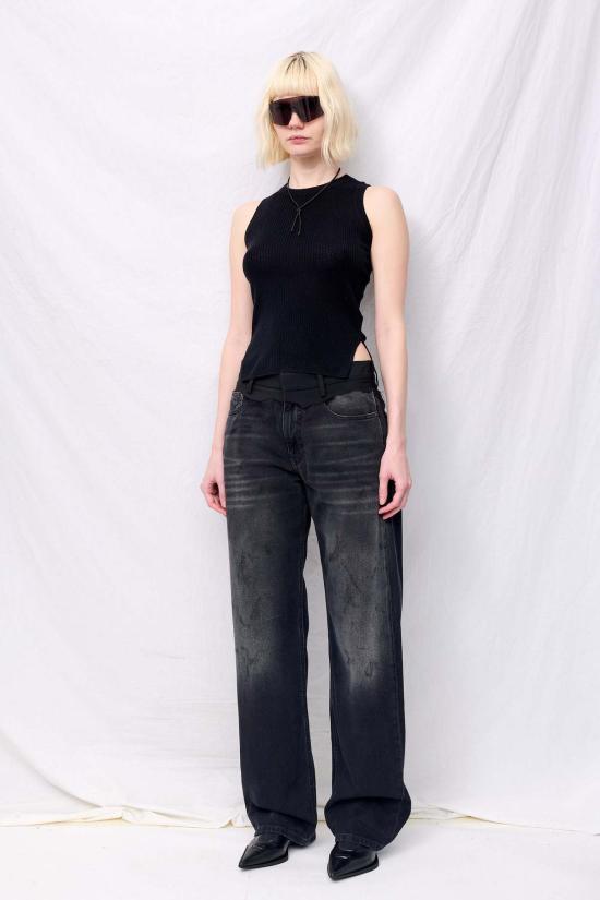  어셈블리 뉴욕 블라우스 어셈블리 실크 캐시미어 골지 민소매 탑 - ASSEMBLY NEW YORK