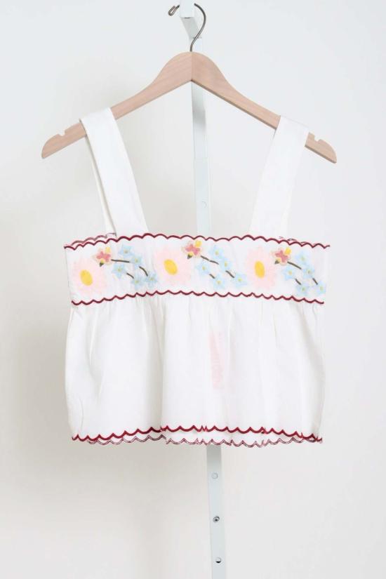  차오 루시아 블라우스 앤더 린넨 탑