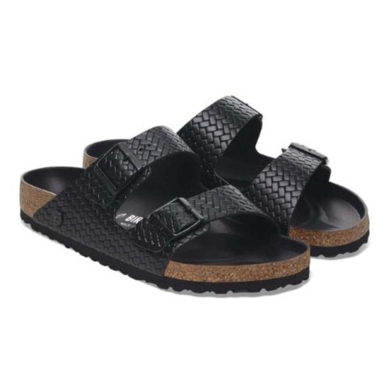  버켄스탁 뮬/슬리퍼 아리조나 가죽 엠보싱 샌들 블랙 - BIRKENSTOCK