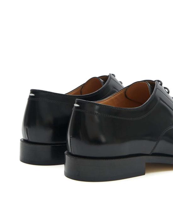  마르지엘라 드레스 슈즈 메종  타비 레이스업 더비 슈즈 블랙 - MAISON MARGIELA