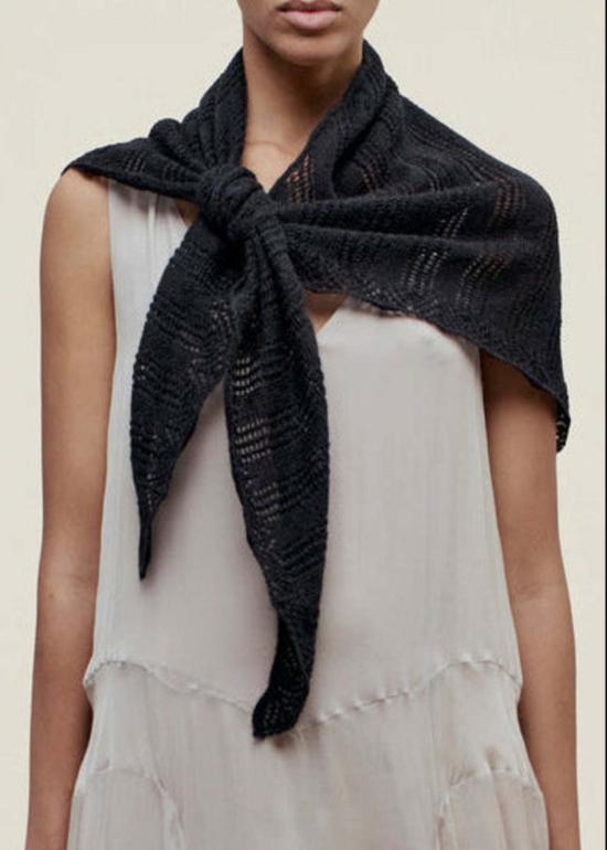  칼마이어 머플러/스카프 모헤어 레이스 삼각 스카프 블랙 - KALLMEYER