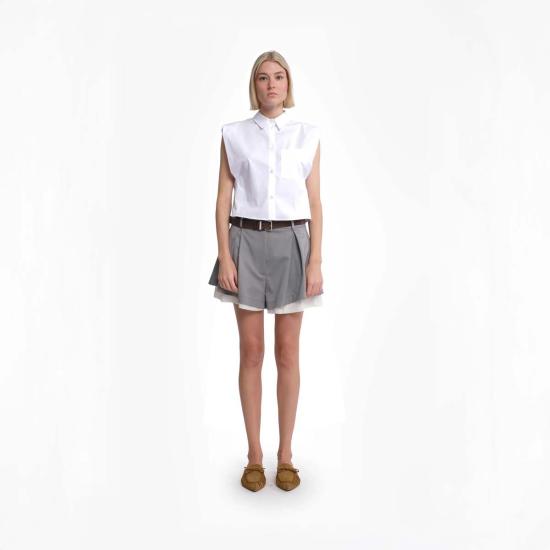  텔라 민소매 티셔츠 럭키 탑 화이트