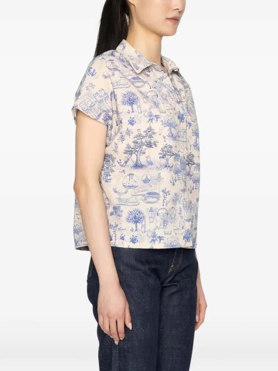  네이키드 & 페이머스 블라우스 네이키드 앤 페이머스 빌리 셔츠 블루 - NAKED & FAMOUS