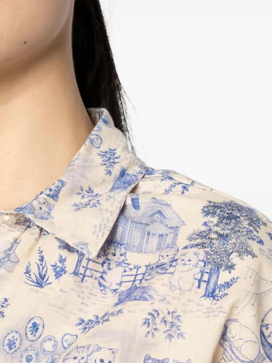  네이키드 & 페이머스 블라우스 네이키드 앤 페이머스 빌리 셔츠 블루 - NAKED & FAMOUS