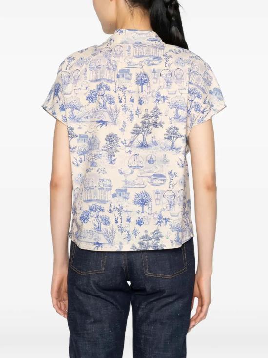  네이키드 & 페이머스 블라우스 네이키드 앤 페이머스 빌리 셔츠 블루 - NAKED & FAMOUS