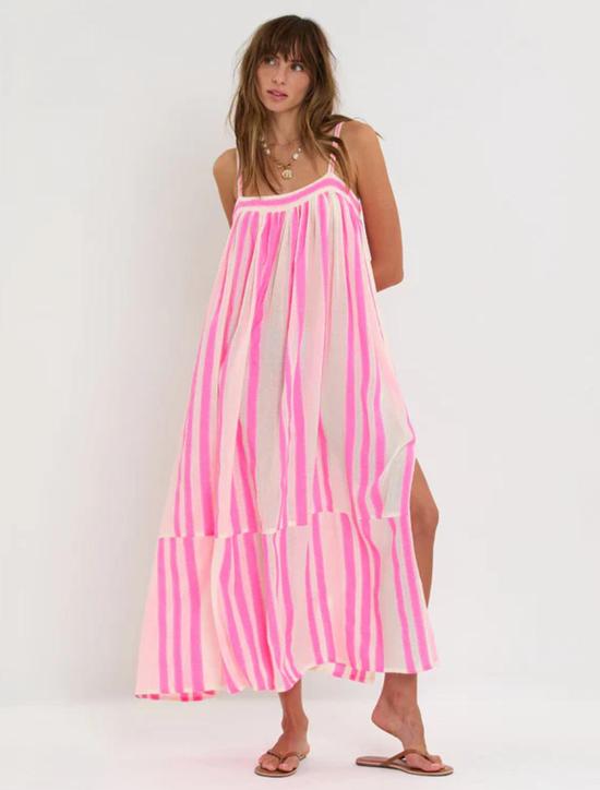  렘렘 롱 원피스 에다 슬립 드레스 - LEMLEM