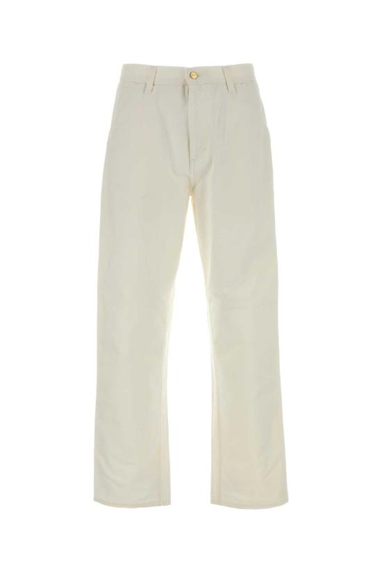 26SS 칼하트 WIP 디어본 캔버스 싱글 니 팬츠 I03149732 D602 White