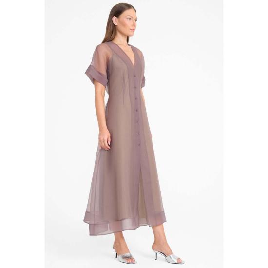  스타우드 롱 원피스 스토드 엘르 드레스 밍크 - STAUD