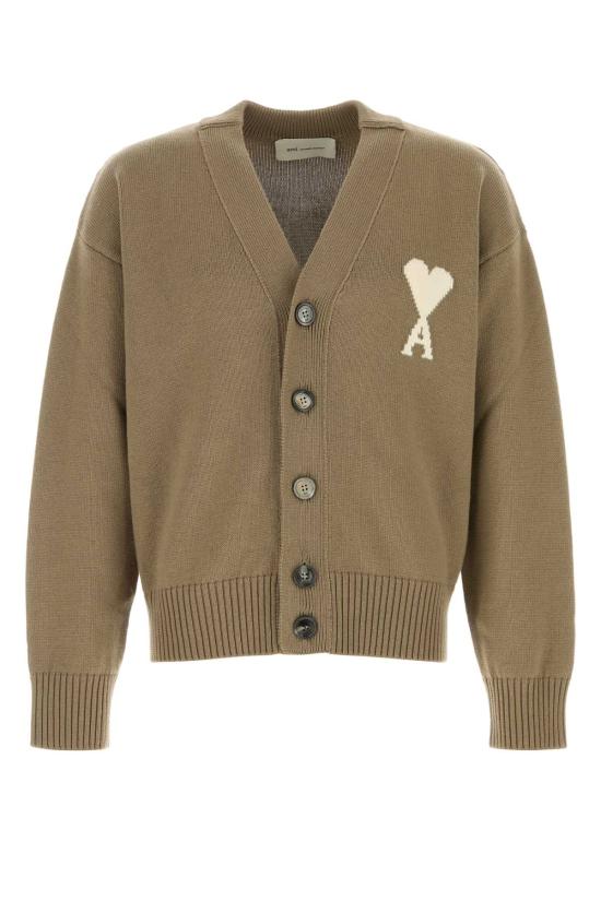 26SS 아미 울 드 하트 가디건 UKC380KN0156 A117 Beige o Tan
