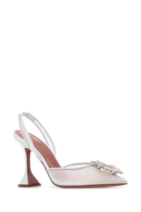 26SS 아미나 무아디 힐/펌프스 BEGUMMESHSLING95 WHITE White - AMINA MUADDI