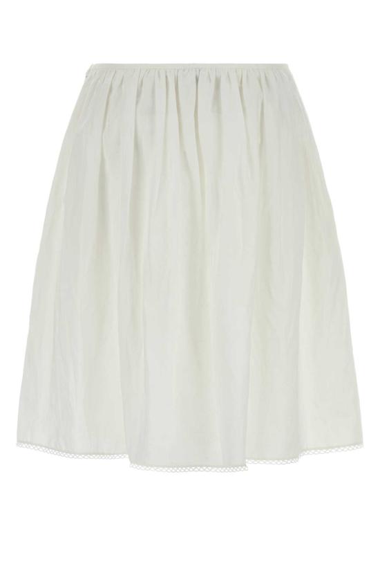 26SS 미우미우 숏 스커트 MG2592SOOO163M F0009 White - MIU MIU