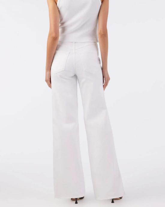  아모 데님 데님 팬츠 프리다 와이드 레그 진 알라바스터 - AMO DENIM