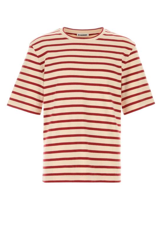 26SS 질샌더 반팔 티셔츠 J47GC0109J46497 649 Stripped