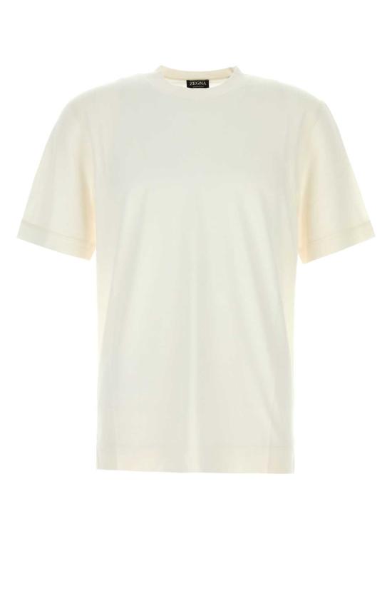 26SS 에르메네질도제냐 반팔 티셔츠 RUH386A3H718 N01 White