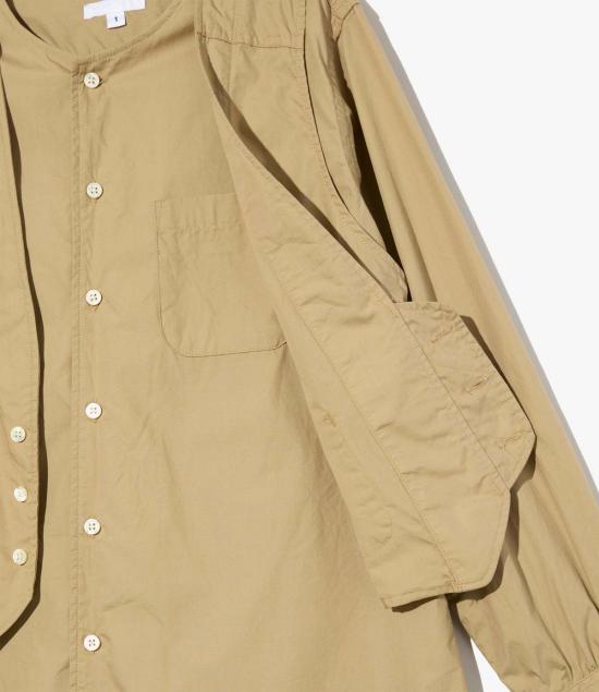  엔지니어드가먼츠 셔츠 엔지니어드 가먼츠 바리 셔츠 탄 슈퍼파인 포플린 - ENGINEERED GARMENTS