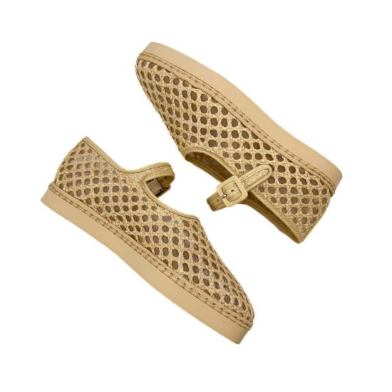  로플러랜달 힐/펌프스 로플러 랜달 리타 메리 제인 플랫 내추럴 - LOEFFLER RANDALL