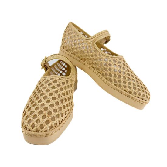  로플러랜달 힐/펌프스 로플러 랜달 리타 메리 제인 플랫 내추럴 - LOEFFLER RANDALL