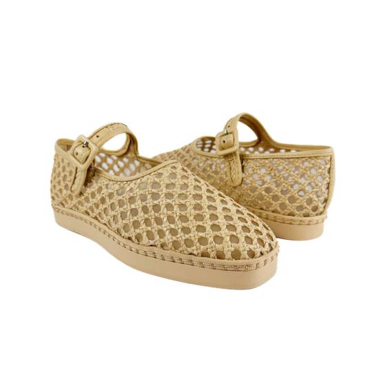  로플러랜달 힐/펌프스 로플러 랜달 리타 메리 제인 플랫 내추럴 - LOEFFLER RANDALL