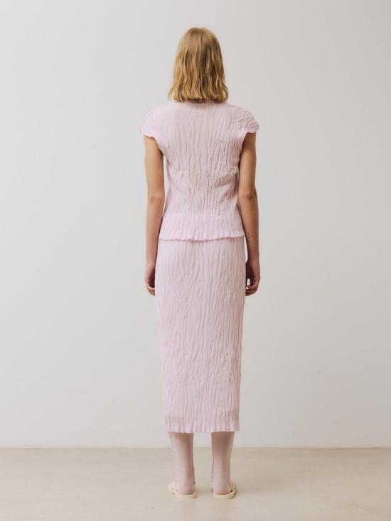  러스 미디 스커트 루스 스커트 연분홍색 - RUS