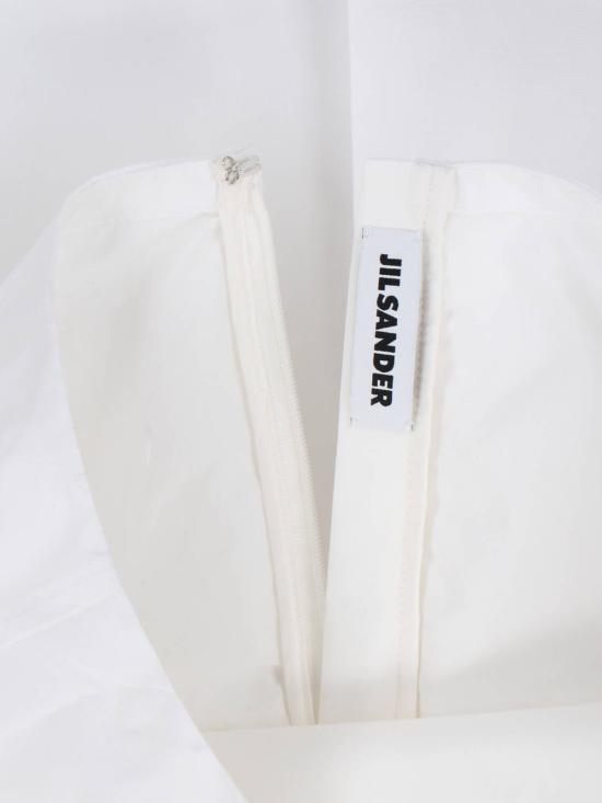 26SS 질샌더 미디 스커트 J03MA0302 J70221 100 White - JIL SANDER