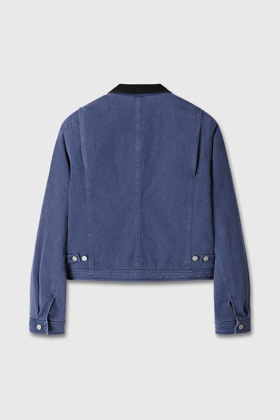  토니웩 봄버 자켓 토니왁 크롭 워크 재킷 워시드 블루 - TONYWACK