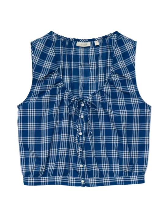  도엔 블라우스 DÔen Theo Top In Dorset Plaid Top