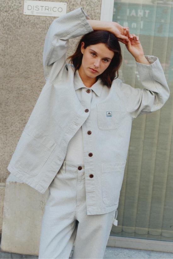  르몽생미셸 자켓 르 몽 생 미셸 바메 스트라이프 워크 재킷