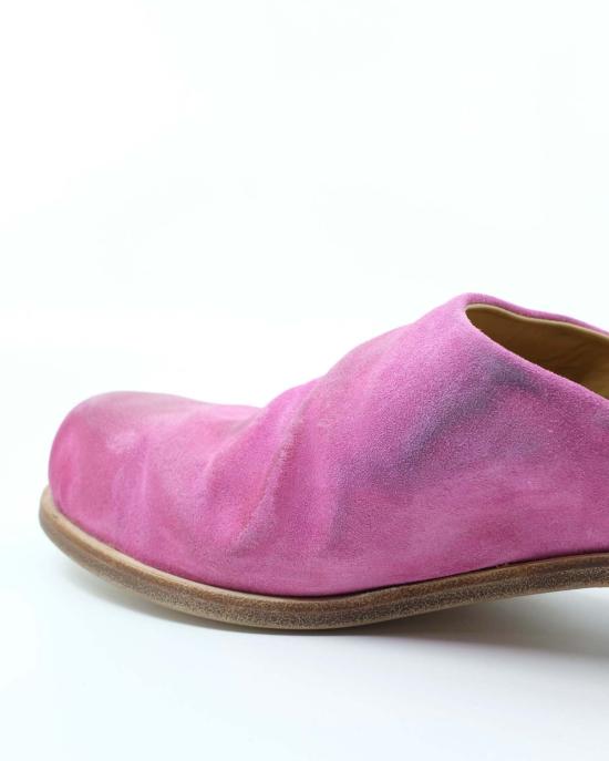  에드워드 커밍 뮬/슬리퍼 핑크 스웨이드 가죽 버블 토 뮬 핑크 - EDWARD CUMING