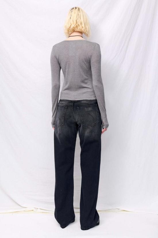  어셈블리 뉴욕 가디건 어셈블리 헤더 그레이 실크 캐시미어 히든 버튼 - ASSEMBLY NEW YORK