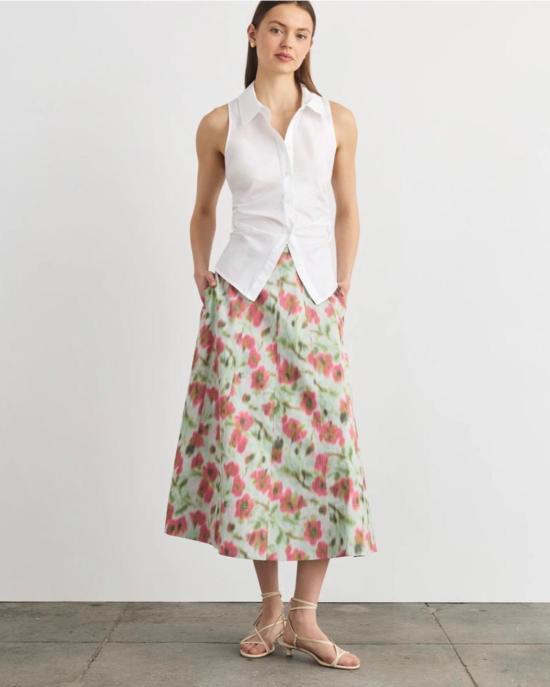  타냐 테일러 블라우스 한나 탑 옵틱 화이트 - TANYA TAYLOR