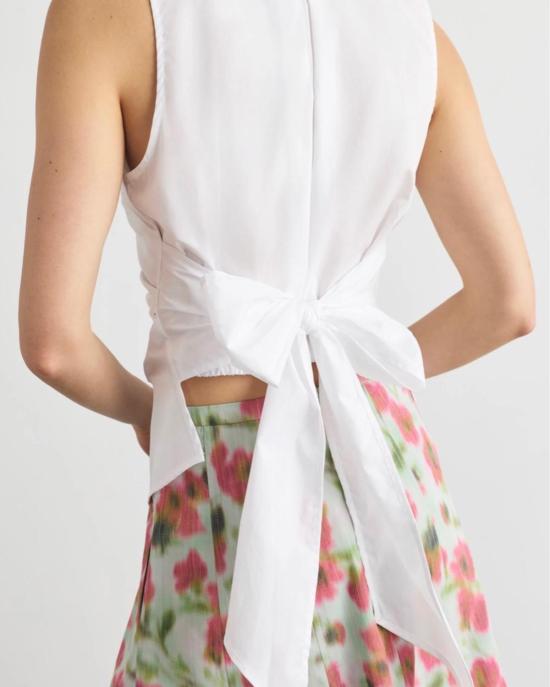  타냐 테일러 블라우스 한나 탑 옵틱 화이트 - TANYA TAYLOR