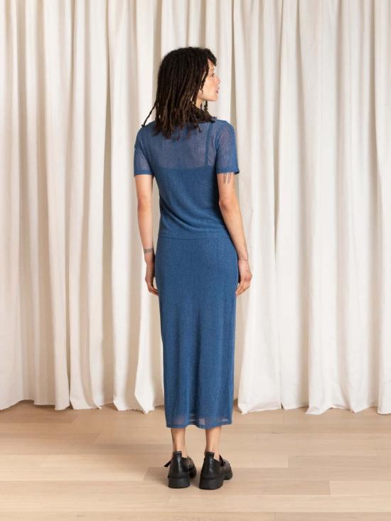  알리 골든 반팔 티셔츠 메쉬 티셔츠 블루 - ALI GOLDEN