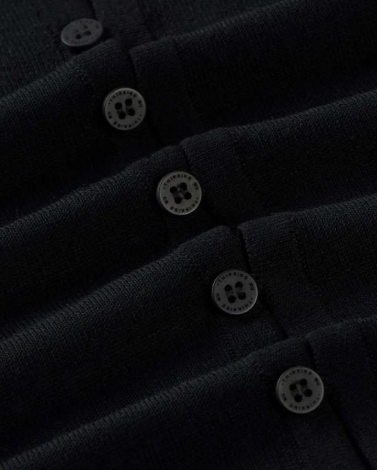  띵킹 뮤 가디건 씽킹 무 마농 시스루 니트  블랙 - THINKING MU