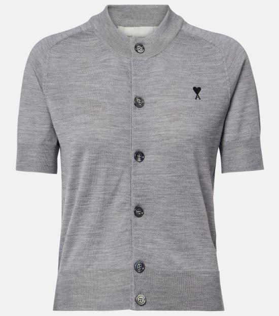 26SS 아미 가디건 FKC387KN00390504 HEATHER GRAY BLACK DOM