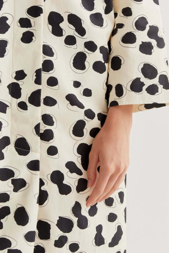  Compania Fantastica 트렌치 코트 달마시안 프린트 트렌치코트 - OTHER BRANDS