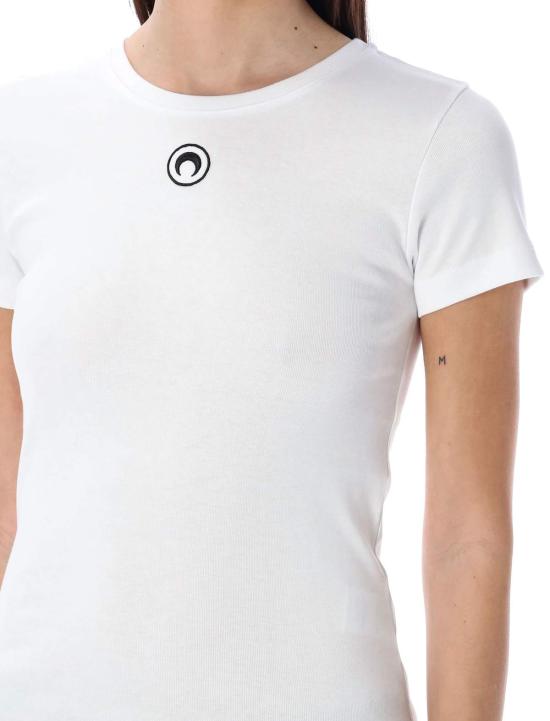  마린세르 반팔 티셔츠 마린 세르 코튼 아기 티셔츠 화이트 - MARINE SERRE