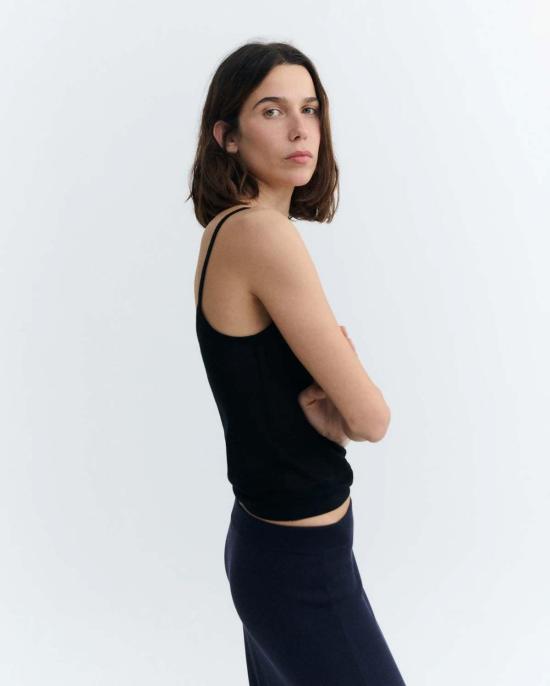  띵킹 뮤 블라우스 씽킹뮤 시스루 니트 탱크탑 - THINKING MU