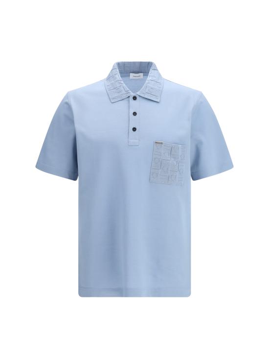 26SS 살바토레 페라가모 폴로 티셔츠 793822 010 BLUE