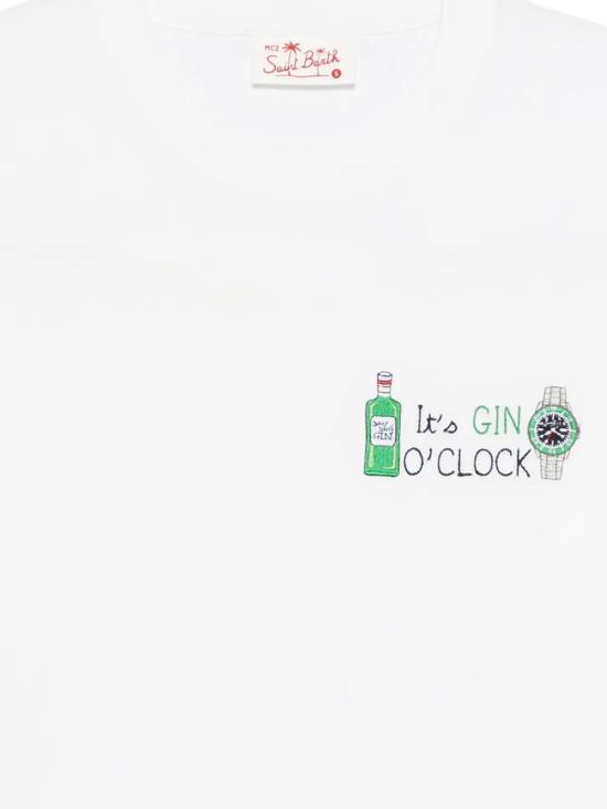26SS 세인트바쓰 반팔 티셔츠 POT0001 04432L GIN CLOCK 01N EMB - MC2 SAINT BARTH