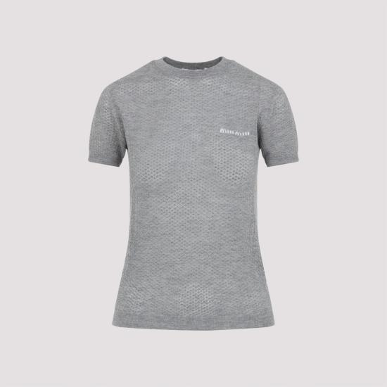 26SS 미우미우 반팔 티셔츠 MMLB30SOOO 17NN F0031 GRIGIO - MIU MIU