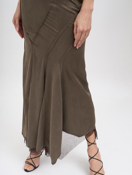 26SS 예후아판 롱 스커트 N10100GREYBROWN Brown - YEHUAFAN