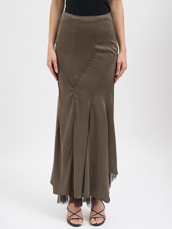26SS 예후아판 롱 스커트 N10100GREYBROWN Brown