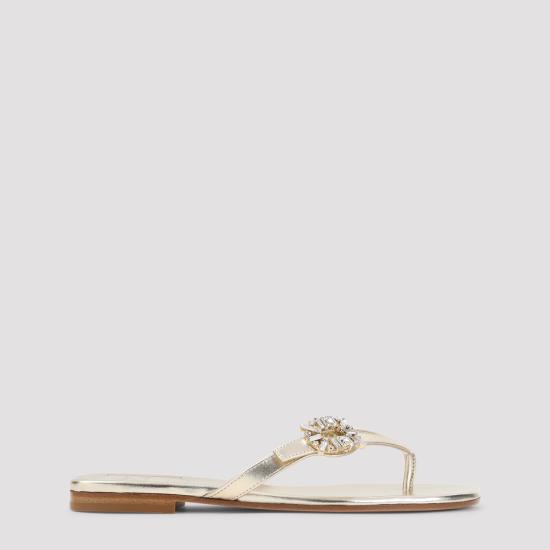 26SS 로저비비에 뮬/슬리퍼 RVW81744970KACG005 ORO CHIARO