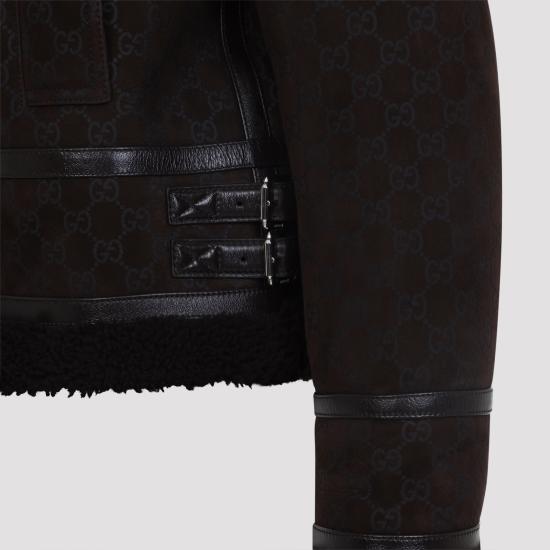 26SS 구찌 프린트 스웨이드 쉐어링 자켓 835526 XSAGB 2037 ESPRESSO - GUCCI