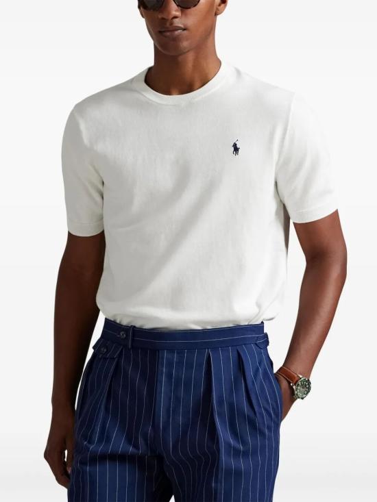 26SS 폴로 랄프로렌 스웨터 710 980 681 004 DECKWASH WHITE WITH NAVY - POLO RALPH LAUREN