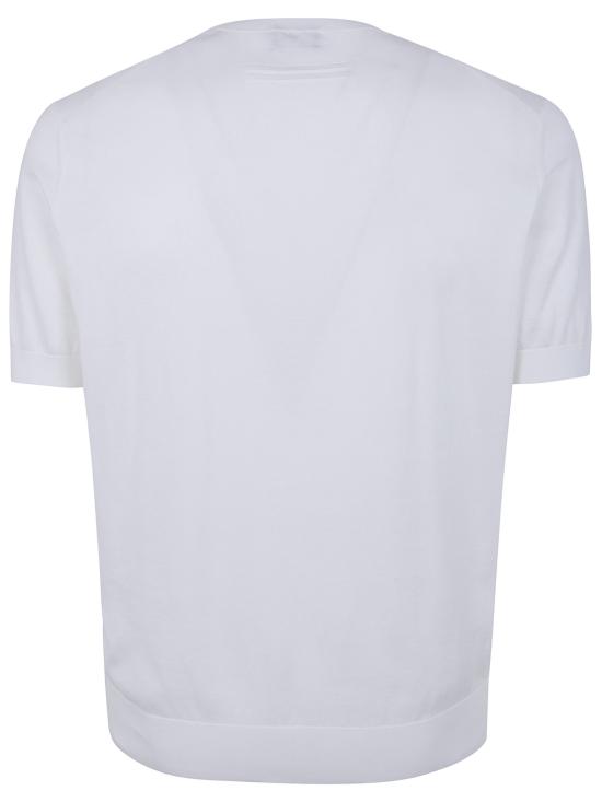 26SS 에르메네질도제냐 반팔 티셔츠 E8C90A7 C10 N01 WHITE - ERMENEGILDO ZEGNA