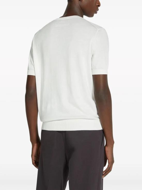 26SS 에르메네질도제냐 반팔 티셔츠 E8C90A7 C10 N01 WHITE - ERMENEGILDO ZEGNA